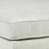 Ottoman | Oversized | Fabric Upholstered | Tapered Legs | Off White