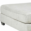 Ottoman | Oversized | Fabric Upholstered | Tapered Legs | Off White