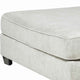Ottoman | Oversized | Fabric Upholstered | Tapered Legs | Off White
