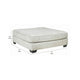 Fabric Upholstered Oversized Ottoman with Tapered Legs Off White By Casagear Home BM206311