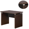 Transitional Style Wooden Desk Return with Wide Top, Espresso Brown By Casagear Home