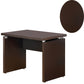 Transitional Style Wooden Desk Return with Wide Top, Espresso Brown By Casagear Home