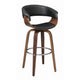 Barstool | Faux Leather | Swivel | Spider Legs | Brown & Black