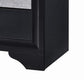 Nightstand with 2 Drawers and Rhinestone Pull Handles, Black and Silver By Casagear Home