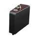 Console | Faux Leather | 2 Removable Metal Cup Holders | Black & Silver