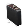 Console | Faux Leather | 2 Removable Metal Cup Holders | Black & Silver