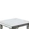 Wood and Mirror Coffee Table with Unique C Shaped Supports Silver BM206577