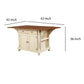 Wooden Kitchen Island with Two Drop Down Leaves White and Brown By Casagear Home BM206598