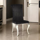 Dining Chair | Metal | Cabriole Front Legs | Set of 4 | Black & Chrome
