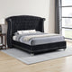Bed | King Size | Wood | Shelter Headboard | Black BM206608