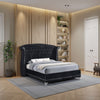 Bed | King Size | Wood | Shelter Headboard | Black