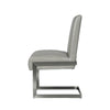 Leatherette Upholstered with Dining Chair with Cantilever Base Set of 2 Gray BM206642