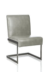Leatherette Upholstered with Dining Chair with Cantilever Base, Set of 2, Gray