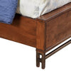 Wooden Queen Size Bed with Honeycomb Design High Headboard, Brown