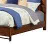 Wooden Standard King Bed with Honeycomb Design High Headboard, Brown