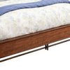 Wooden Standard King Bed with Honeycomb Design High Headboard, Brown