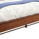 Wooden Standard King Bed with Honeycomb Design High Headboard, Brown