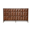 6 Drawer Dresser with Honeycomb Design and Metal Legs, Brown By Casagear Home