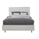 Wooden Standard King Bed with Honeycomb Design High Headboard, White