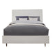 Wooden Full Size Bed with Honeycomb Design High Headboard, White