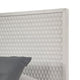 Wooden Full Size Bed with Honeycomb Design High Headboard, White
