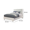 Wooden Full Size Bed with Honeycomb Design High Headboard, White