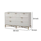 Honeycomb Design 7 Drawer Dresser with Metal Legs White By Casagear Home BM206686