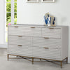 Dresser | 7 Drawer | Honeycomb Design | Metal Legs | White
