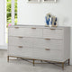 Dresser | 7 Drawer | Honeycomb Design | Metal Legs | White