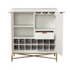 Bar Cabinet | 2 Door | Honeycomb Design | Metal Legs | White
