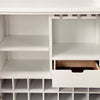 Bar Cabinet | 2 Door | Honeycomb Design | Metal Legs | White