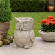 Planter | Owl Head | Polyresin | Antique Styled | Gray