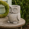 Planter | Owl Head | Polyresin | Antique Styled | Gray