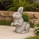 Planter | Standing Rabbit | Polyresin | Antique Styled | Gray