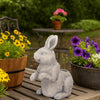 Planter | Standing Rabbit | Polyresin | Antique Styled | Gray