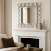 Mirror | Square Frame | Metal | Openwork | Modern Style | Silver