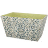 Rectangular Containers with Narrow Bottom, Set of 3, Blue and Beige By Casagear Home