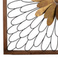 Metal Wall Decor with Wooden Frame and Leafy Flower Bronze By Casagear Home BM206722