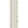 Ashley 5 Drawer Wooden Chest with Metal Bar Handles White