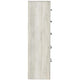 Ashley 5 Drawer Wooden Chest with Metal Bar Handles White