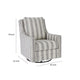 Accent Chair | Swivel Glider | Gradient Stripes | Fabric | Gray & White