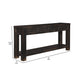 64" 4-Drawer Sofa Table with Bottom Shelf, Weathered Black By Casagear Home