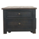 Coffee Table | Wood | Lift Top | Drawers | Casters | Black & Brown