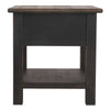 End Table | Wood | 1 Drawer | 1 Shelf | Brown & Black
