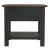 End Table | Wood | 1 Drawer | 1 Shelf | Brown & Black