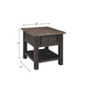 End Table | Wood | 1 Drawer | 1 Shelf | Brown & Black