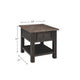 End Table | Wood | 1 Drawer | 1 Shelf | Brown & Black