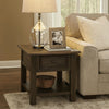 End Table | Wood | 1 Drawer | 1 Shelf | Brown & Black