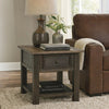 End Table | Wood | 1 Drawer | 1 Shelf | Brown & Black