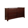 Dresser | 6 Drawer | Wood | Chamfered Legs | Cherry Brown
